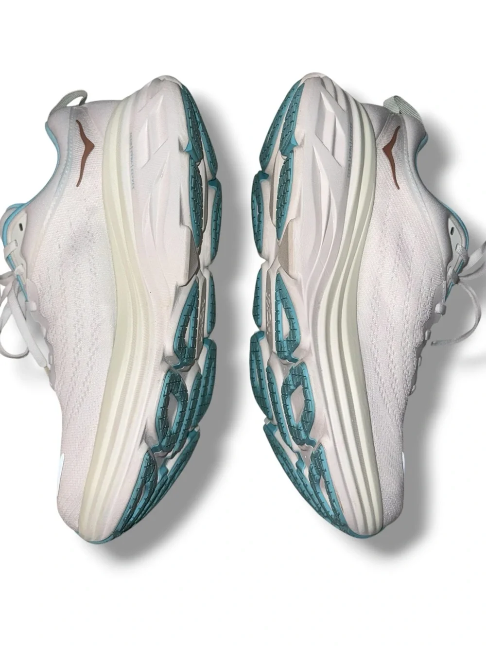 HOKA ONE ONE Bondi 8 Running Shoes - Women’s 10.5 Medium - Frost/Rose Gold - Picture 5 of 11